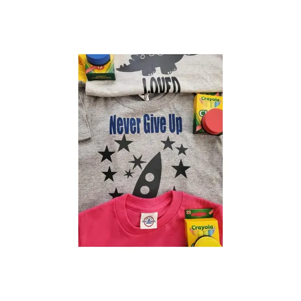 Never Give Up Chalk Board Color On Shirt
